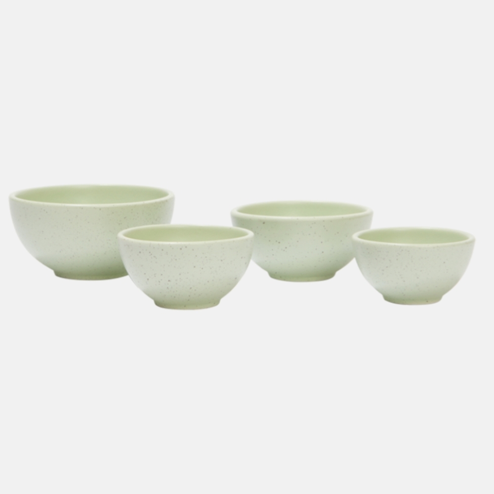 Greg Natale Measuring Cups in Speckled Sage & 1/4 1/3 1/2 1 Cups